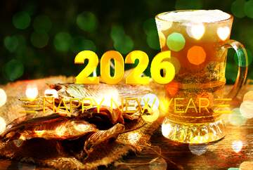 FX №222528 2026 happy new year Beer and  fish