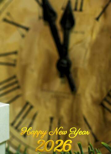 FX №24419 Christmas clock new year 2026